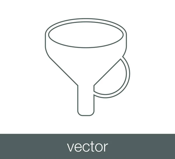 Embudo icono plano — Archivo Imágenes Vectoriales
