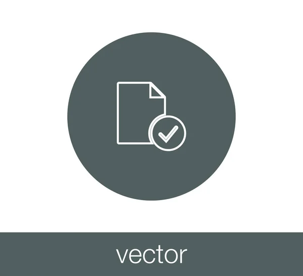 Documento icono plano — Vector de stock