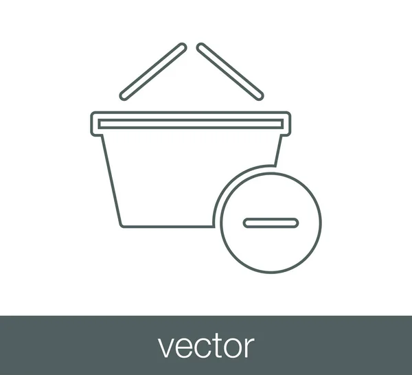 Icono de cesta de compra. — Vector de stock