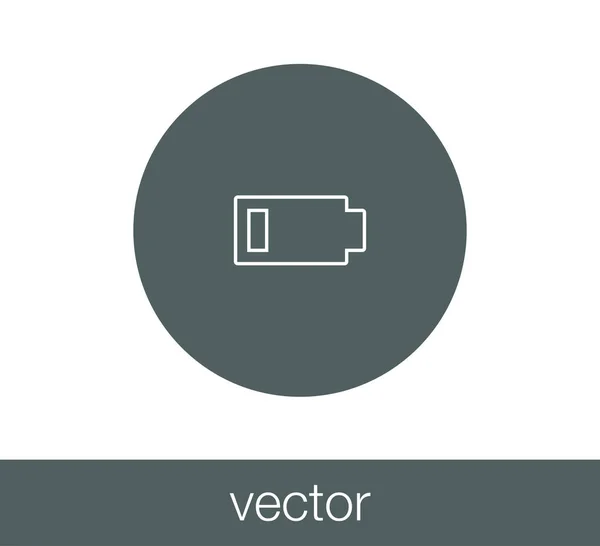 Icône plate batterie . — Image vectorielle