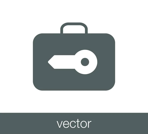 Poggyász lapos ikon. — Stock Vector