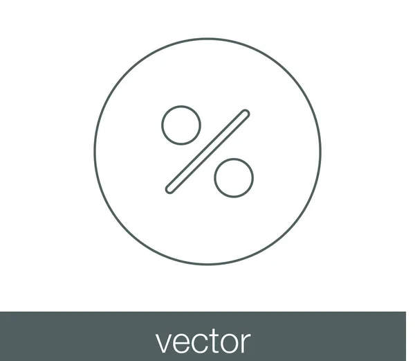 Prozent Websymbol — Stockvektor