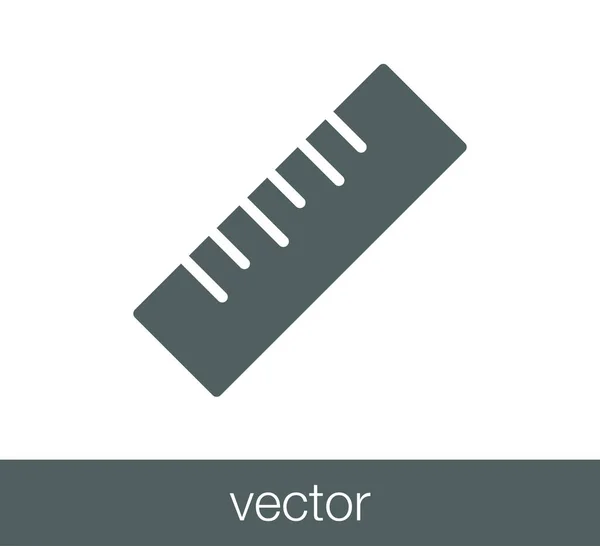 Règle Icône plate — Image vectorielle