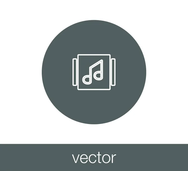 Icono de nota musical. — Vector de stock