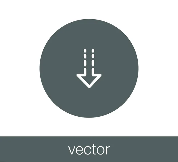 Icono de descarga con flecha hacia abajo — Archivo Imágenes Vectoriales