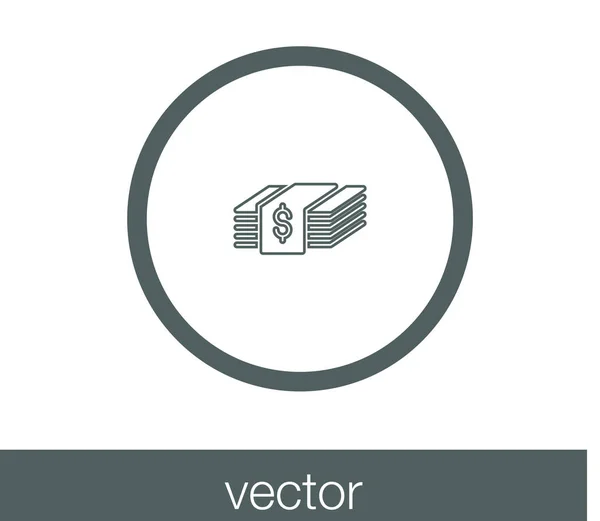 Icono plano de dinero — Vector de stock