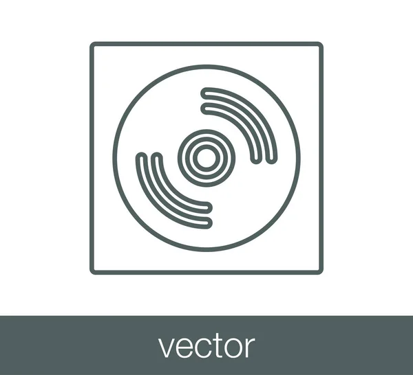 CD-Flach-Symbol — Stockvektor