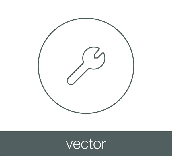 Schraubenschlüssel Web-Symbol. — Stockvektor