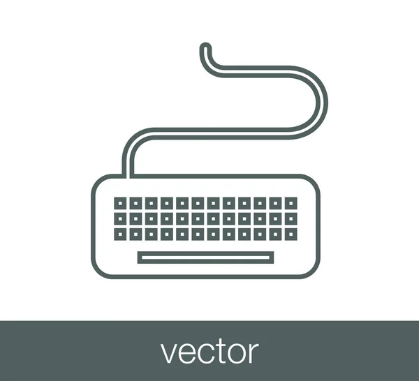 Computer keyboard icon — Stock Vector