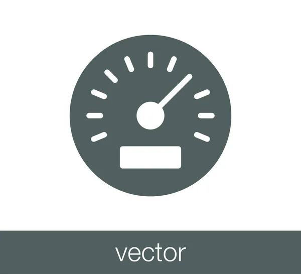 Ícone web do velocímetro . — Vetor de Stock