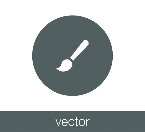 Ecset lapos ikon — Stock Vector