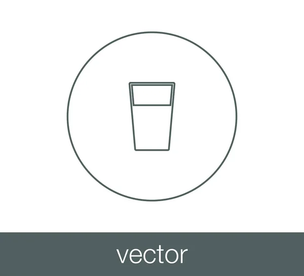 Icono de vaso de agua — Vector de stock