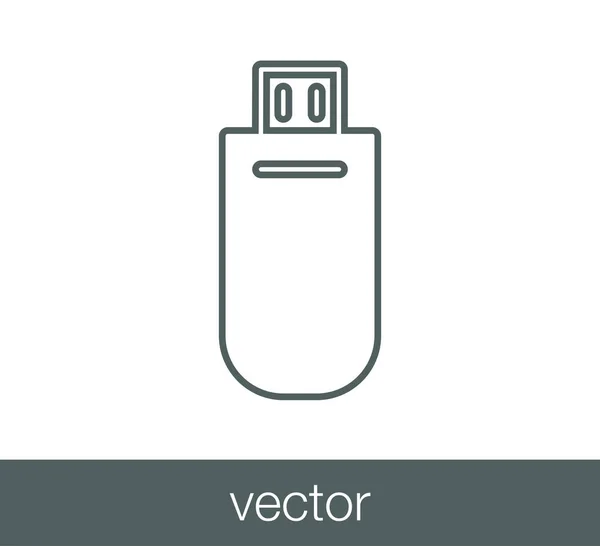 Icono del conector USB — Archivo Imágenes Vectoriales