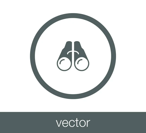 Icono web binocular . — Vector de stock