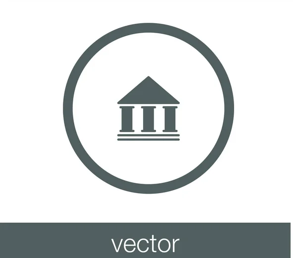 Icono de universidad o banco . — Vector de stock