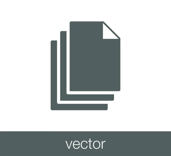 Dokument flache Ikone — Stockvektor