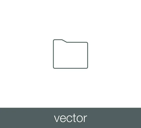 Enkelt mappeikon – Stock-vektor