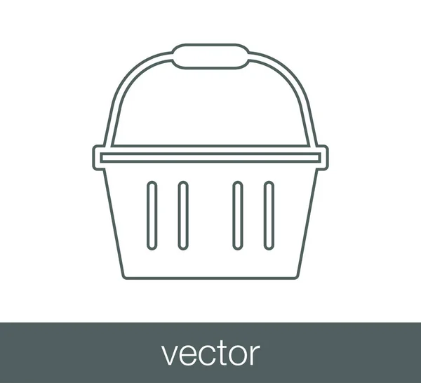 Icono de cesta de compra. — Vector de stock