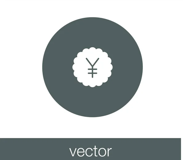 Icône plate d'argent — Image vectorielle