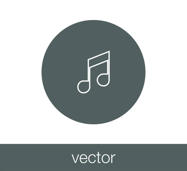 Ícone de nota musical. — Vetor de Stock