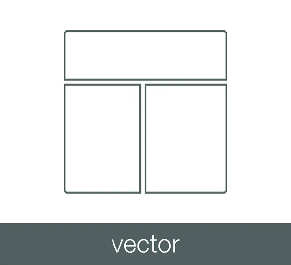 Ícone de layout de slides — Vetor de Stock