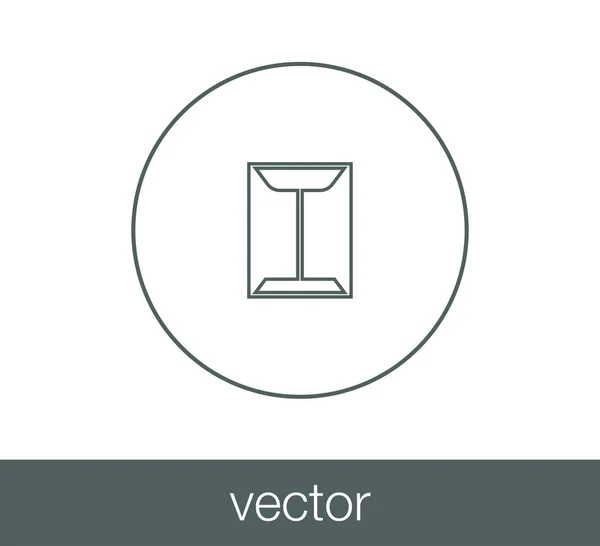 Конверт плоской иконы — стоковый вектор