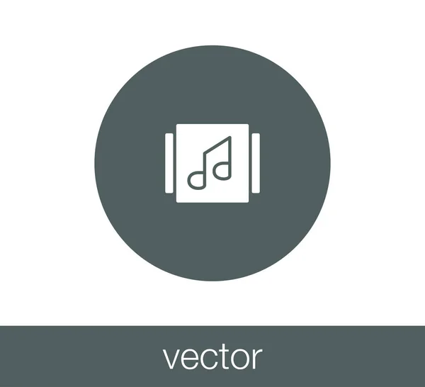 Icono de nota musical. — Vector de stock