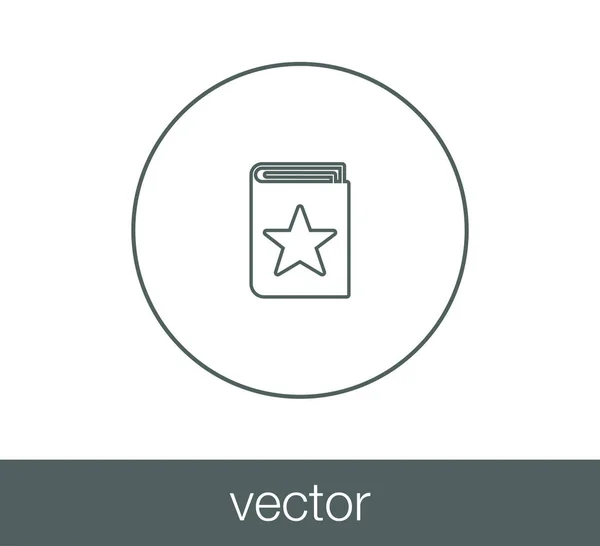 Icono del libro VIP — Vector de stock