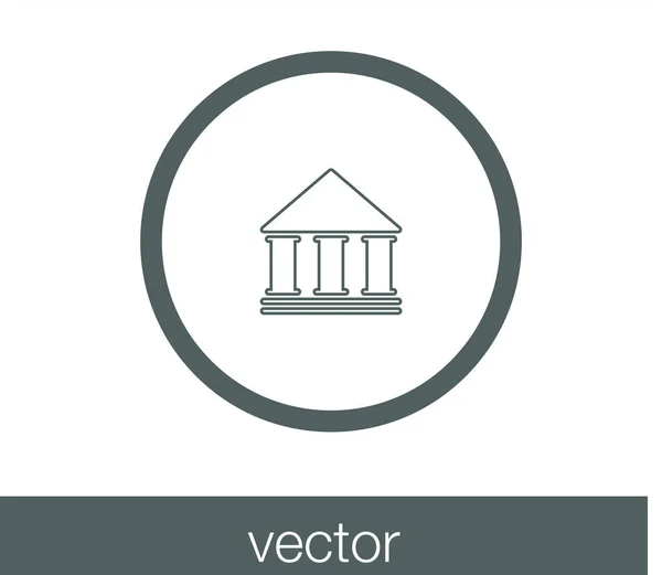 Icono de universidad o banco . — Vector de stock