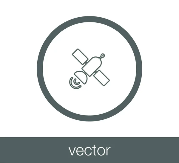 Icono web de satélite . — Archivo Imágenes Vectoriales