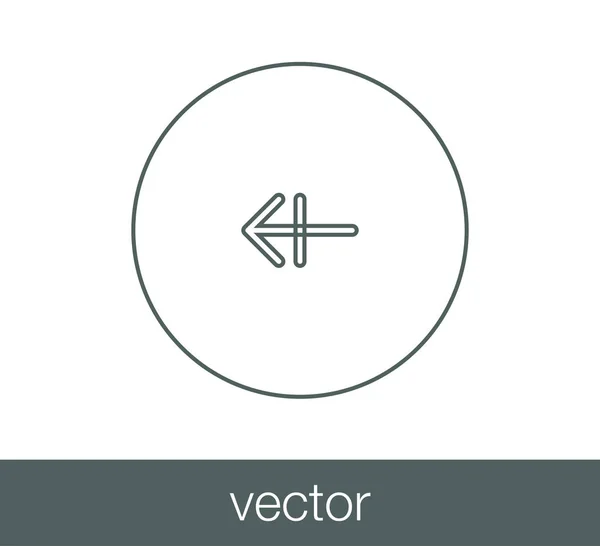 Icono flecha izquierda . — Vector de stock