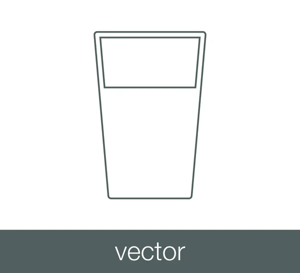 Склянка значка води — стоковий вектор
