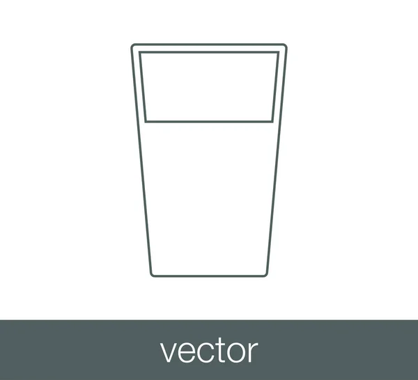 Icono de vaso de agua — Vector de stock