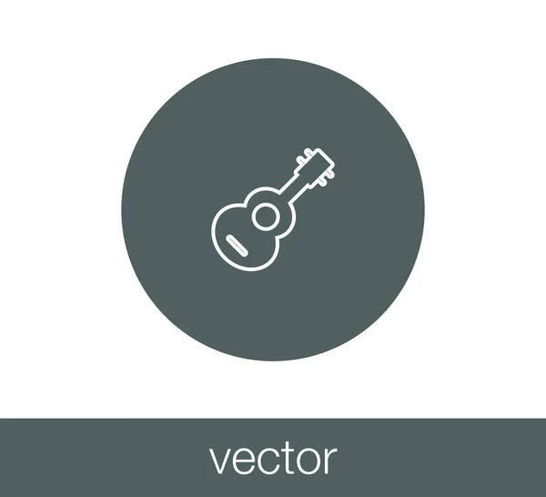 Icono plano de guitarra — Vector de stock