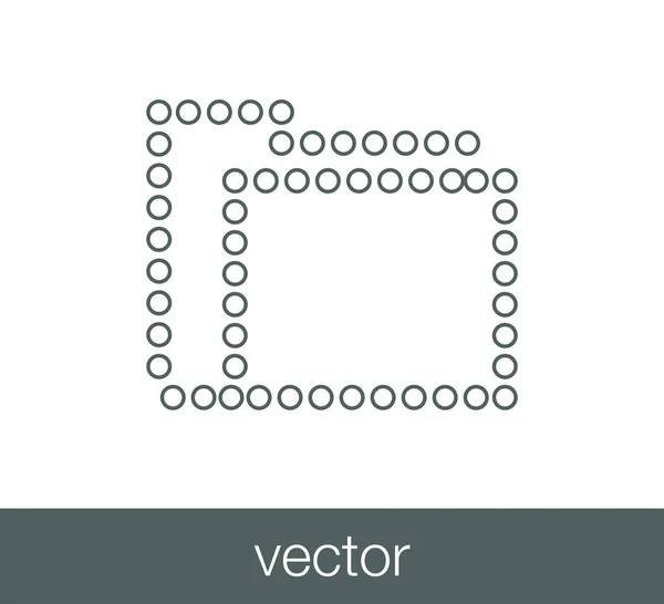 Icono de carpeta simple — Vector de stock