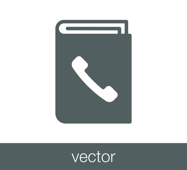 Telefonbuch-Ikone. — Stockvektor