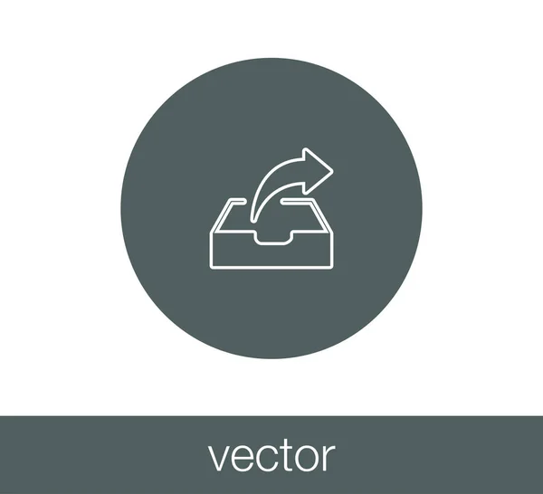 Ícone simples e-mail — Vetor de Stock