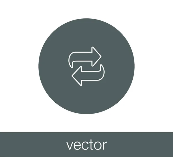 Icono de transferencia con dos flechas laterales — Vector de stock