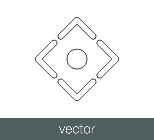 Icono de línea objetivo — Vector de stock