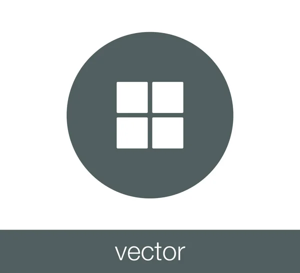 Icono plano cubo — Vector de stock