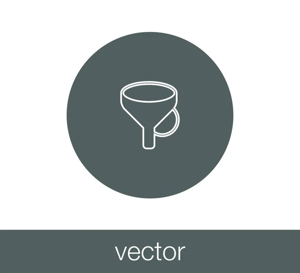 Embudo icono plano — Vector de stock