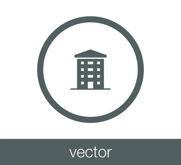 Icono de edificio moderno. — Vector de stock