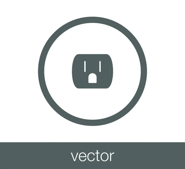 Socket lapos ikon — Stock Vector