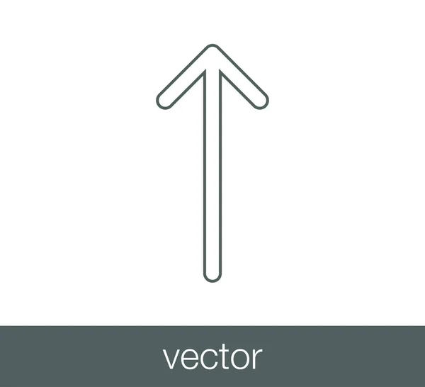 Ícone seta para cima . — Vetor de Stock