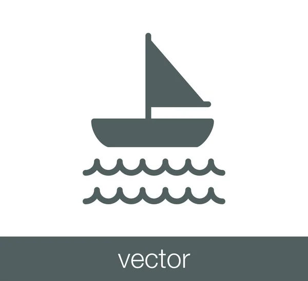Icona barca a vela — Vettoriale Stock