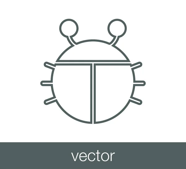 Bug icono web — Vector de stock