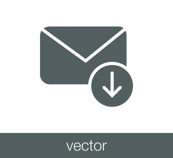 Ikona prosty e-mail — Wektor stockowy