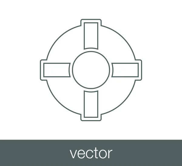 Lifebuoy Icono plano — Vector de stock