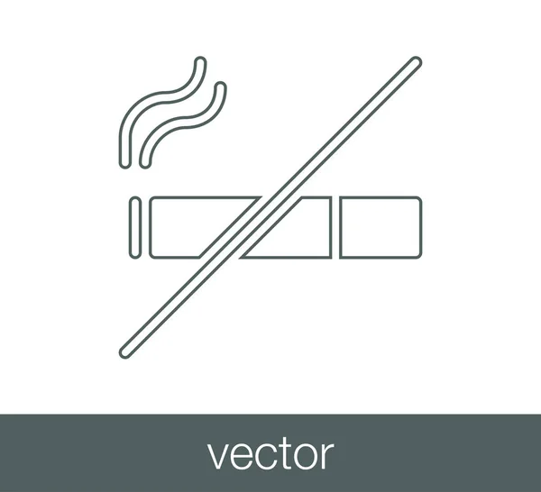 Icône de signe d'interdiction de fumer — Image vectorielle