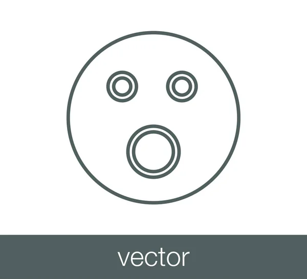 Icono de la cara sorprendida — Vector de stock